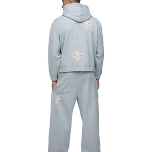 Sweats à capuche vintage en détresse lavés à l'acide sur mesure 100% coton Design de base pour la vente d'hiver Logo de broderie - Product Image 4