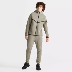 Sweat à capuche avec fermeture éclair Design de blocage des couleurs Sweat à capuche de mode urbaine avec pull à capuche de coupe surdimensionnée pour vêtements décontractés et de salon - Product Image 2