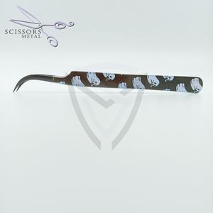 Pinzas para extensión de pestañas de color rosa fuerte con aislamiento profesional de acero inoxidable al por mayor agarre de diamante sostenible - Product Image 6