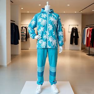 Ensemble de survêtement de haute qualité costume coupe-vent personnalisé ensemble deux pièces veste zippée survêtement nylon respirant survêtement hommes - Product Image 1