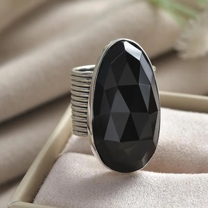 Proveedor indio Bold Black Onyx Ring para confianza o estabilidad y protección de energía disponible para suministro mundial - Product Image 2