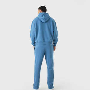 Unisex Winter French Terry <b>Hoodie</b> Set Custom Logo Track Suits Heavy Weight Thick Fleece Cotton Oversized Casual Tracksuits Men - Product Image 4