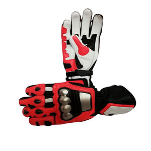 ถุงมือหนังสำหรับแข่งรถมอเตอร์ไซด์ถุงมือแข่งรถหนังวัว - Product Image 2