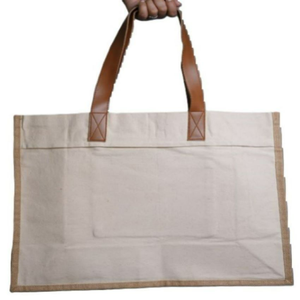 Grand sac fourre-tout écologique en toile 100% coton robuste et personnalisé corde réutilisable épicerie plage transportant lettre personnalisée - Product Image 6
