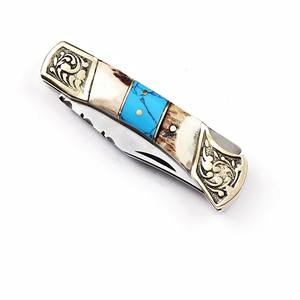 Nordic Forge Stainless Steel <b>Folding</b> Blade <b>Knife</b> Stag Handle Custom Leather Sheath Pocket EDC Hunting Camping Industrial Grade - Product Image 6