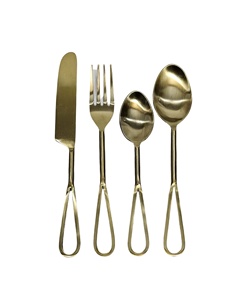 Juego de cubiertos de comedor de acero inoxidable Unicus, utensilios de Metal elegantes con rollo de arrugas y acabado pulido para mesa de cena - Product Image 6