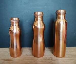 Botella de agua para exteriores martillada de latón para acampar, viajes, deportes, utensilios de cocina, diseño Industrial Art Deco a precio barato de la India - Product Image 5