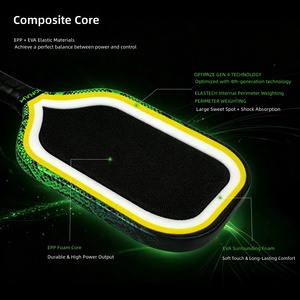 Paleta de Pickleball MST <span class=keywords><strong>Jonah</strong></span> Green Mamba con Superficie de Goma, 16mm, Perímetro de Espuma EVA EPP, Punto Dulce Amplio, Entretenimiento - Product Image 5