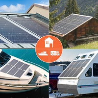 Panneau solaire flexible 200 watts, module PV monocristallin haute efficacité, chargeur d'alimentation pour batterie de ferme sur le toit marin de RV 200 W