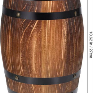 Yardwe Décoration de baril à vin 10.62X8.26X8.26In, Ornement en bois de chêne, Accessoire photo rétro, Décoration de bar et d'aménagement paysager pour la maison et les fêtes - Product Image 2