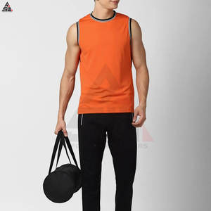 เสื้อกล้ามผู้ชายผ้าถักเนื้อผ้าฝ้ายผสมใยไผ่ ระบายอากาศได้ดี คุณภาพสูง เหมาะสำหรับออกกำลังกาย ทรงโอเวอร์ไซส์ ขายส่ง ขายดีที่สุด - Product Image 4