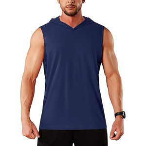 Hip Hop hommes sans manches t-shirt entraînement à capuche débardeurs unisexe coupé t-shirts sans manches sweats à capuche Gym Fitness Streetwear - Product Image 1