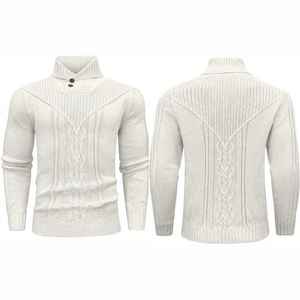 Chandails en tricot décontractés à col rond pour hommes de haute qualité en gros de couleur unie - Product Image 4