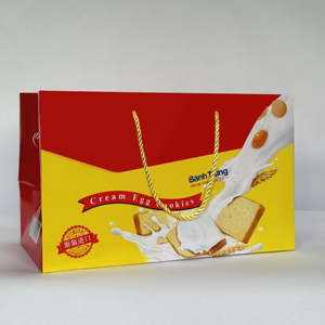 Usine directe pour les sacs cadeaux personnalisés pour biscuits |   Emballage de boulangerie de luxe avec logo imprimé et poignée en corde - Product Image 2