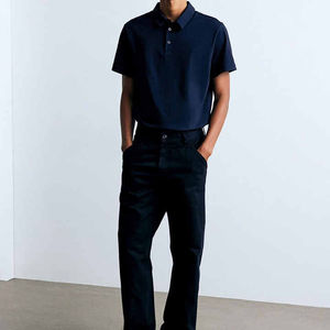 Camiseta Polo Personalizada con Logotipo Bordado a la Moda para Hombre, Camiseta Polo de Algodón Lisa para Golf - Product Image 2