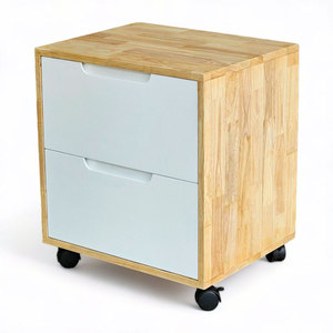 ตู้เก็บเงินข้างเตียงไม้ยางพาราสมัยใหม่ 50x40x56 ซม. รุ่น TDG6804 - Product Image 1