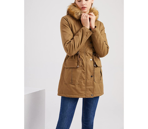 Outdoor Big Sheep Fur Collar Knitted Embroidery Puffer Thick Warm Comfy Coat Winter Women Parka Lightweight Duck Jacket - Product Image 5