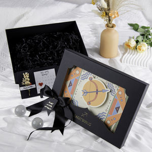 Boîte de papier d'art personnalisable RTS Premium 12 Zodiac en carton kraft de 2mm d'épaisseur Emballage artisanal pour cadeaux à base de pâte à papier - Product Image 3