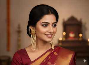 Exquisite Temple Jewellery <b>Earrings</b> Traditional Indian Gold Plated Ethnic <b>Earrings</b> <b>Handmade</b> for Weddings and Festivals - Product Image 2