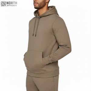 Best Selling Men's Solid 100% Cotton Outdoor Sportswear Breathable <b>Fleece</b> Drawstring Sweatshirts <b>Pants</b> Hood Winter Training - Product Image 1