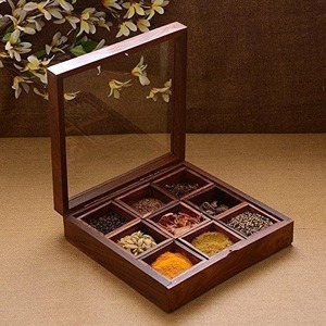 Trending Spice Box Masala Rack Container Gabinete de cocina de madera Almacenamiento en polvo Especias y hierbas en venta al por mayor - Product Image 3
