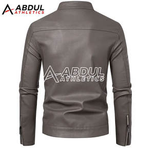Chaqueta de Cuero para Hombre a la Moda con Bolsillos con Cremallera y Forro Suave para Usar en Todas las Temporadas, Chaqueta de Invierno para Hombre - Product Image 2