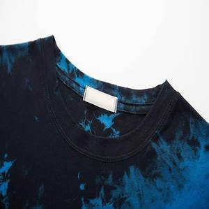 Chemise tricotée hip hop 100% coton avec logo imprimé chemises T-shirts à col rond de haute qualité - Product Image 3