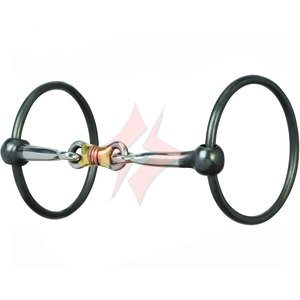 Mèches cheval Eggbutt arc-en-ciel en acier inoxydable mèche à cheval mèche multicolore culotte équine mèche style de revêtement coloré - Product Image 1