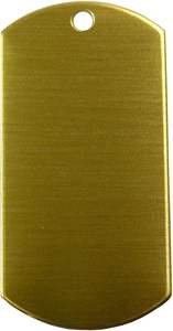 Proveedor mayorista de placas de latón para estampado, etiqueta de identificación para perro de 1 pulgada x 2 pulgadas con un orificio, latón de 0.032 pulgadas - Product Image 2