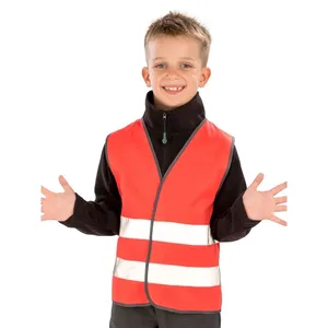 Gilet de sécurité junior à visibilité accrue avec autocollants et lumières réfléchissantes – Article promotionnel de sécurité - Product Image 3