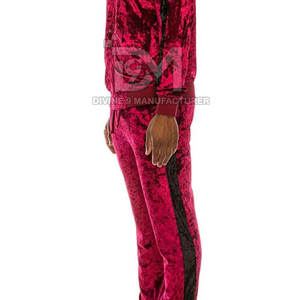 Ensembles de survêtements en velours personnalisés de grande taille pour hommes de haute qualité, écologiques et respirants à motif uni pour l'hiver - Product Image 6