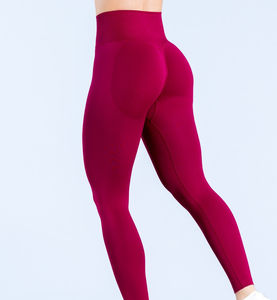 Leggings longs pour femmes, en spandex, taille élastique, sans couture, évacuant l'humidité, séchage rapide, respirants, haute extensibilité, fitness, yoga - Product Image 1