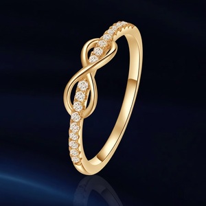 Luxury D Color Moissanite Diamond 8 Shape Infinity Shape Half Eternity <b>Wedding</b> <b>Band</b> Fine Jewellery Pure 925 Sterling <b>Silver</b> Ring - Product Image 2