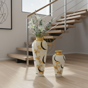 แจกันดอกไม้โลหะเคลือบลายหรูหรา แจกันเหล็กตกแต่งบ้าน ขายส่งจากโรงงานโดยตรง - Product Image 3