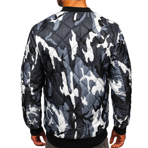 Ventes en gros de vestes bomber pour hommes de la meilleure qualité, prix bas, OEM, hiver, noir, blanc, imprimé, vestes bomber pour hommes - Product Image 3