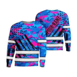 Quick Dry Fit Men's Long Sleeve <b>Hi</b> <b>Vis</b> Waterproof Workwear <b>T</b>-<b>Shirt</b> Customized Color Sublimation Printing Custom Logo Reflective - Product Image 1