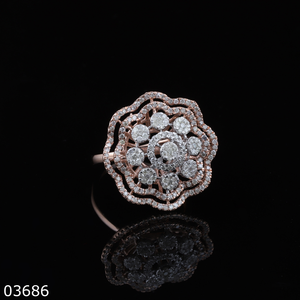 D'VINS JEWELS Lab Grown Diamond Ring 9K-18K Rose Gold Plated Women's Engagement Wedding Trendy Design - Product Image 5