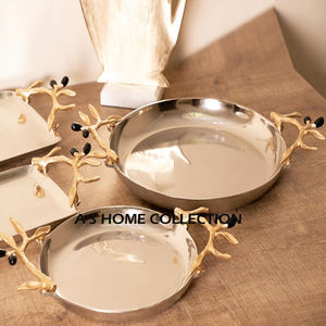 Plateau de service en bois de conception de visage de renne forme personnalisée pour les fêtes d'anniversaire célébration plateau de service décoratif - Product Image 6