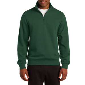 Sweat-shirt à fermeture éclair pour hommes de qualité supérieure 1/4 dans un pull élégant à col montant avec manches complètes pour une tenue décontractée confortable - Product Image 1