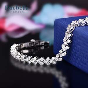 14K White Gold 925 Sterling Silver VVS Moissanite Diamond Round Cut Heart Bracelet for <b>Men</b> 7mm Stylish <b>Men's</b> Bracelet - Product Image 3