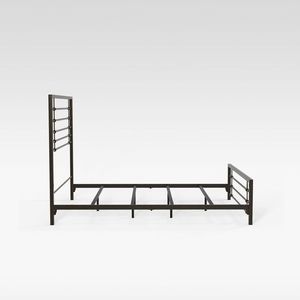Base de Cama Moderna de Metal Negro con Cabecera y Piecera, Estructura de Acero Resistente, No Requiere Somier - Product Image 5