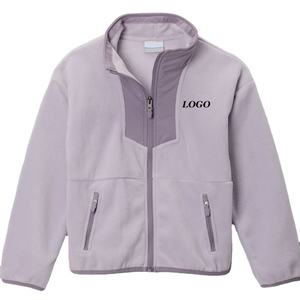 Sudadera con Cuello Alto, Diseño Casual, con Logotipo Personalizado para Niños, con Bolsillo y Cierre de Cremallera, Color Sólido y Precio Económico - Product Image 1