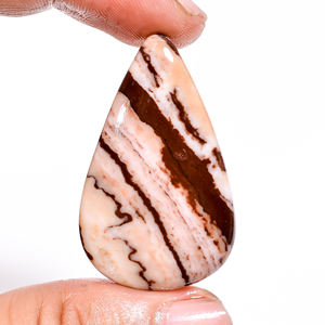 หินลูกแพร์สีน้ำตาลสำหรับทำเครื่องประดับอัญมณีสีน้ำตาลขัดเงารูปลูกแพร์ขัดมะพร้าวธรรมชาติมีหลายขนาดสำหรับการทำเครื่องประดับ - Product Image 6