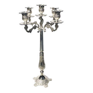Attractive Wedding Centerpieces 5 Arms Candelabra for Floor High Quality Metal Embossed Handmade <b>Candle</b> Holder for Home Decor - Product Image 1