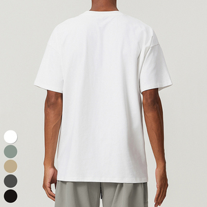 T-shirt 100% coton de luxe pour hommes, haut de gamme, logo vintage uni, personnalisé, délavé, surdimensionné, délavé à l'acide, vente en gros - Product Image 5