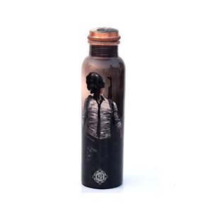 Qualité supérieure 1L Sport Bouteille D'eau Pur Cuivre Ayurveda Drinkware Bouchon Anti-Fuite Vente Chaude Gym Équipement De Plein Air Prix De Gros - Product Image 3