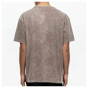 Nueva camiseta de tendencia Fabricación 100% Algodón Vintage Stone Wash Camisetas de gran tamaño Camiseta casual lavada con ácido para hombres - Product Image 2