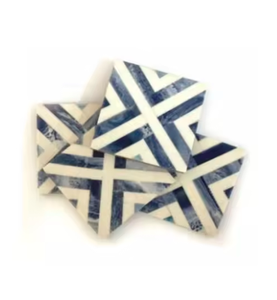 Posavasos decorativo con incrustaciones de hueso Real de alta calidad, la decoración de mesa más exigente para fiestas de boda, bares y restaurantes - Product Image 1