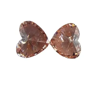 全球出口商最优质的1克拉实验室生产的真钻石VVS1 VVS2透明粉色松散纸牌钻石
