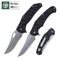 Couteau de poche pliable EDC Bochen 2026 de haute qualité en acier inoxydable 7cr17 pour la survie en plein air et le camping avec manche en fibre de carbone